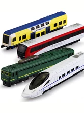  16cm Scale Diecasts Classic Train Alloy Model Toy Vehicles Simulation High-Speed Railway Light Rail Train Model Sliding Toy Car 
