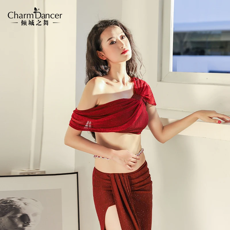 

Summer New Professional Belly Dance Suit Women's Long Sexy Slit Skirt Performance Costume Oriental Dance Practice Clothes E22173
