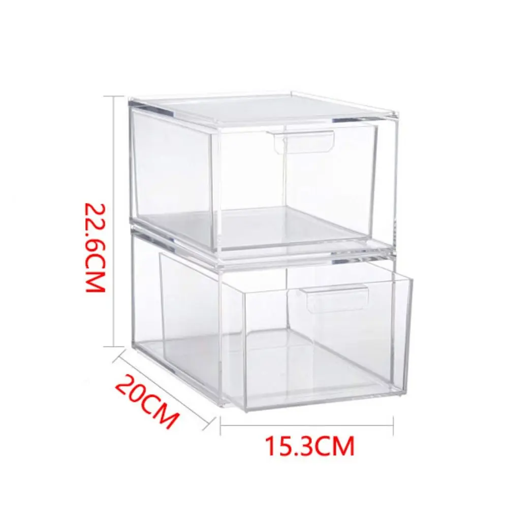 Acrylic Stackable Makeup Organizer Transparent Storage Drawer Fridge  Organizers Bins Storage Box for Kitchen Cabinets Pantry - AliExpress