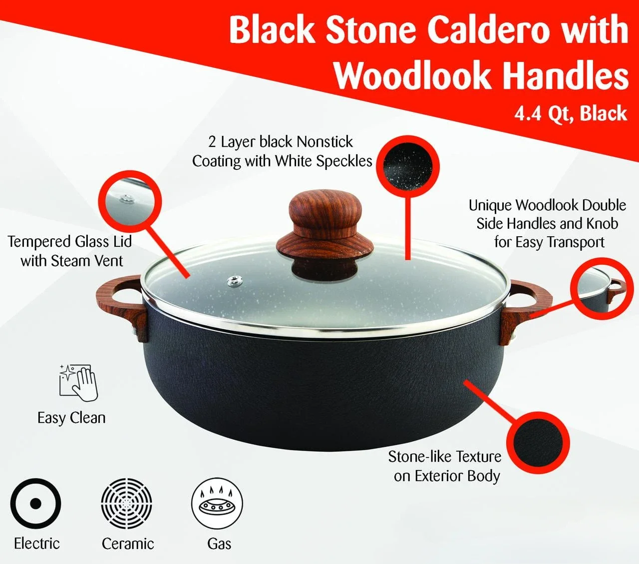 Free Shipping 4.4 Quart Black Caldero (Dutch Oven) with Glass Lid pots for  cooking cookware - AliExpress