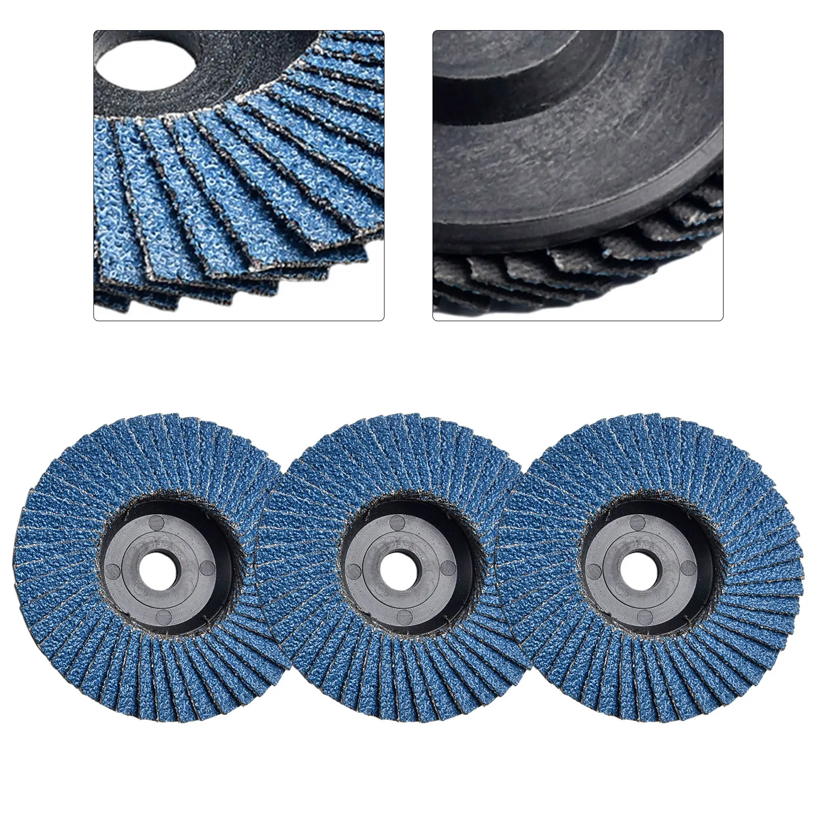 3Pcs Flat Flap Discs 75mm Grinding Wheels Wood Cutting For Angle Grinder 75mm 3 Inch Aperture 10mm 120 Grains Of Sand