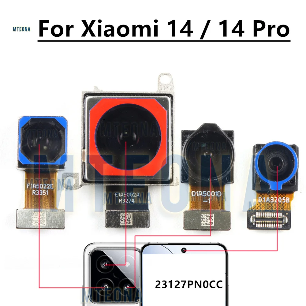 

Back Rear Front Camera For Xiaomi 14 / 14 Pro Selfie Main Wide Telephoto Ultrawide Camera Module Replacement MI 14 14Pro