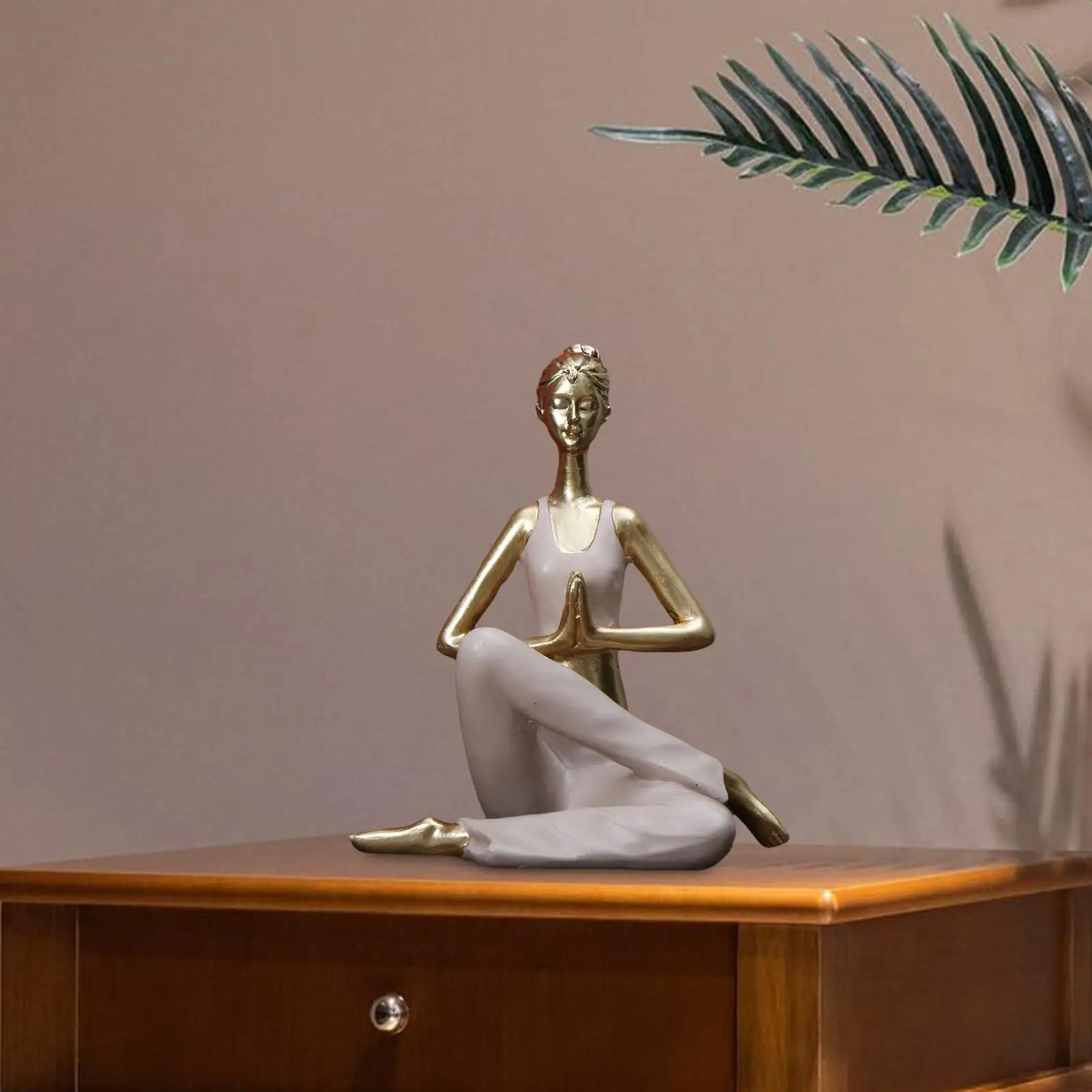 Yoga Statues Figurines Resin Crafts Ornament Yoga Girl Statue Yoga Sculpture for Desk Living Room Office Yoga Studio Shelf