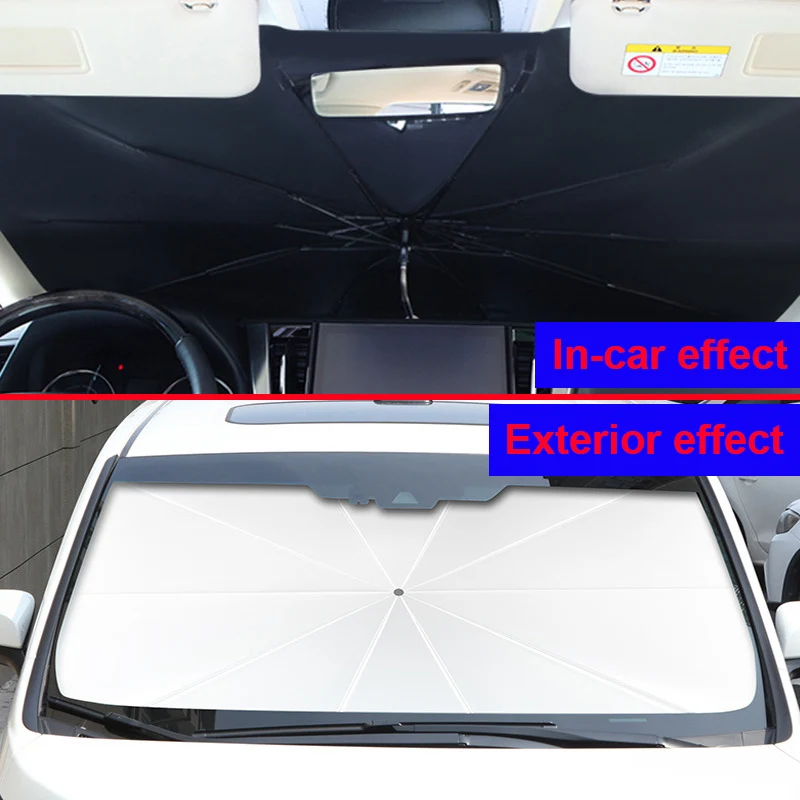145cm 140cm 123cm Foldable Car Windshield Sun Shade Umbrella Car UV Cover Sunshade Heat Insulation Front Window Interior