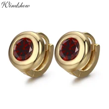  6Colors Cute Rond AAA CZ Cirlce Loop Huggies Small Hoop Earrings For Women Children Girls Baby Kids Anti-Allergic Jewelry Aros 