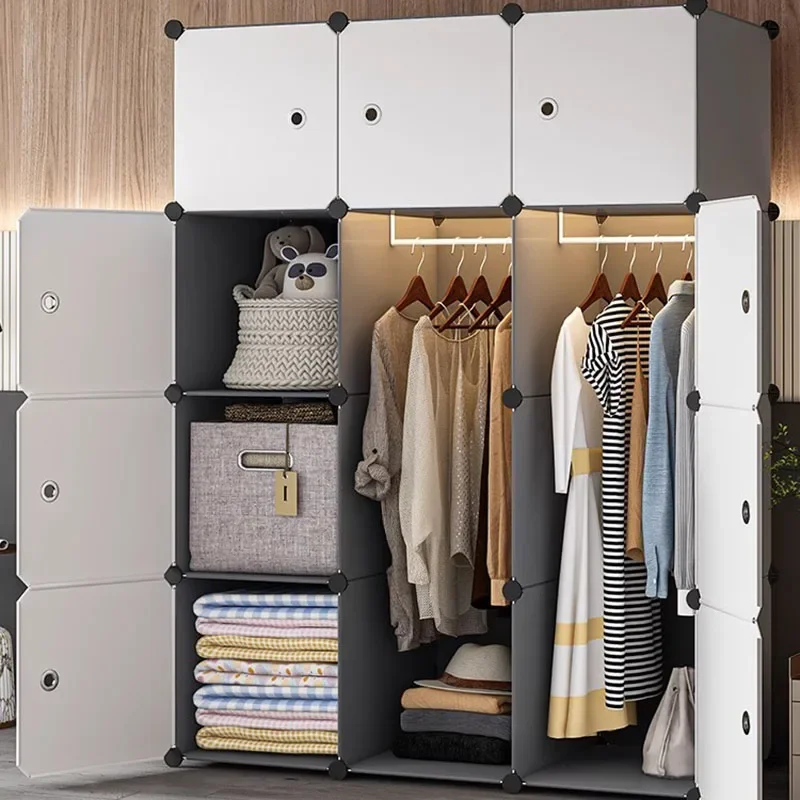 

Organizer Storage Wardrobe Simple Clothes Partitions Cupboard Closet Cube Display Plastic Watches Door Armario Home Furniture