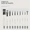 10pcs Artist Paint Brush Set with Carrying Case for Watercolor Acrylic Gouache Oil and Tempera Face Painting 3
