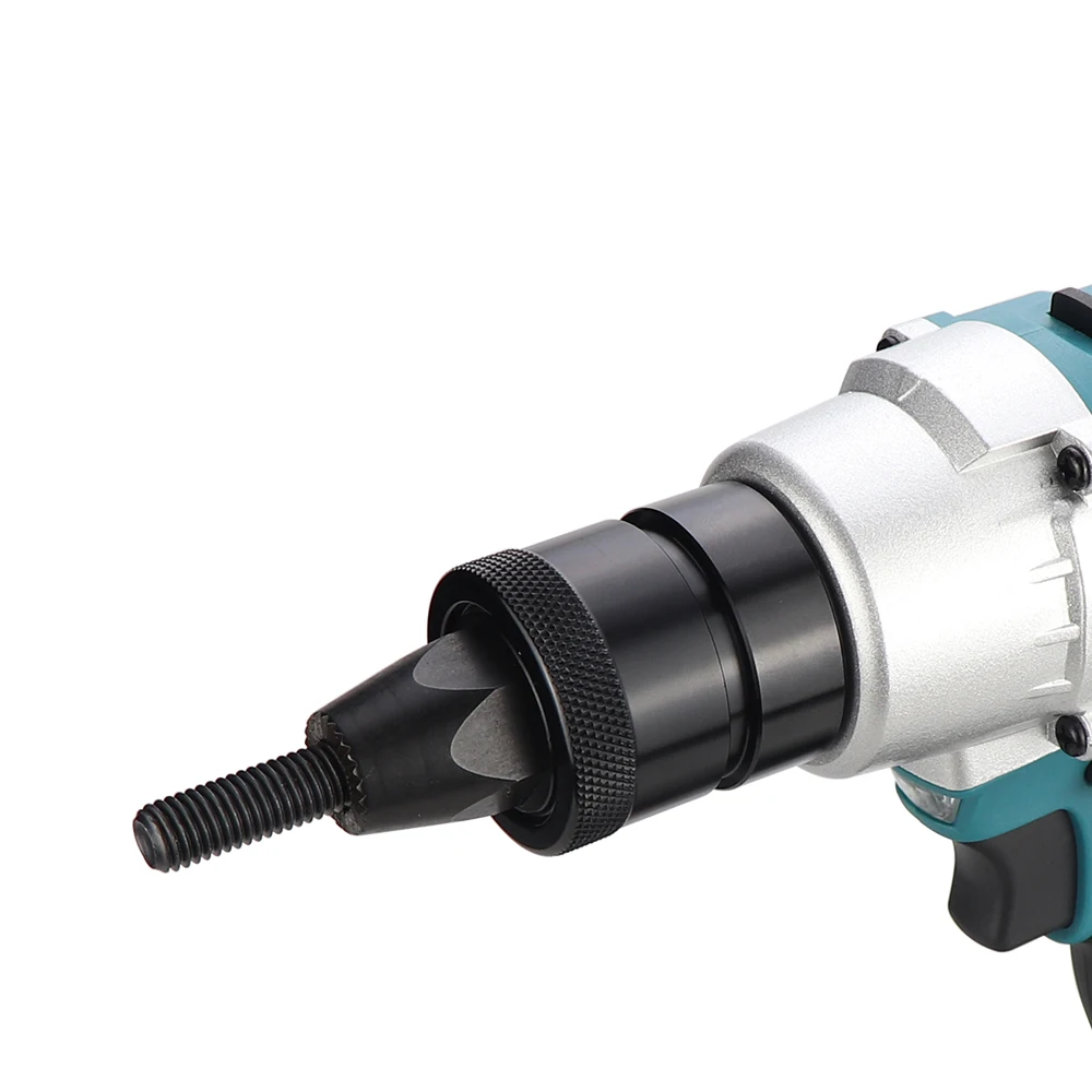 HIFESON Battery Free Metal Electric Rivet Gun Rechargeable Automatic Rivet Nut Gun Riveting Tool Nut Head M3-M12 For Makita Tool 4