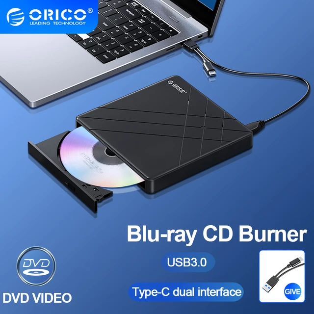 ORICO 100 Go Blu-ray Portable BD CD Lecteur DVD Lecteur CD-ROM CD