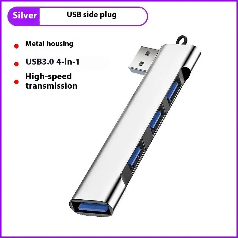 High-Speed 4-Port USB 3.0 Hub with Type C Splitter