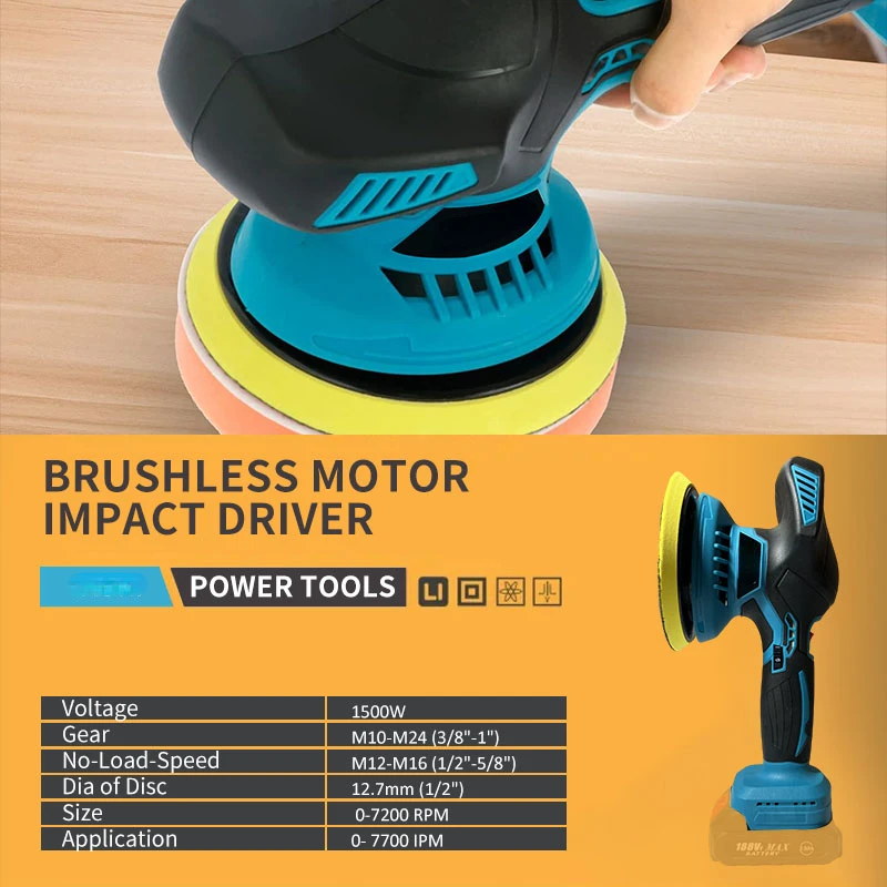 Portable Electric Car Polisher High Efficient Auto Waxing Polishing Machine Multifunctional Rotary Tool For Makita 18v Battery 3