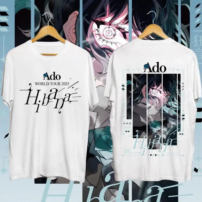 【Ado】TシャツWORLD TOUR 2025 'Hibana' Ado WORLD TOUR 2025 Hibana Tshirts Cotton Short Sleeve