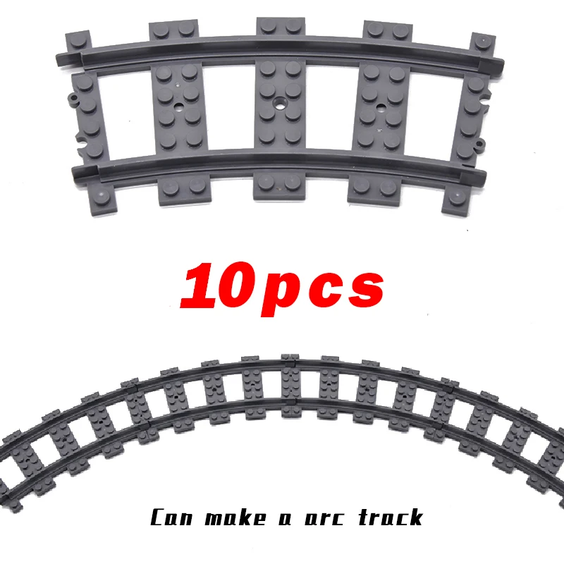 City Trains Flexible Switch Railway Tracks Rails Crossing Forked Straight Curved Building Block Bricks Toys Compatible with 7996 wood blocks for crafts Blocks