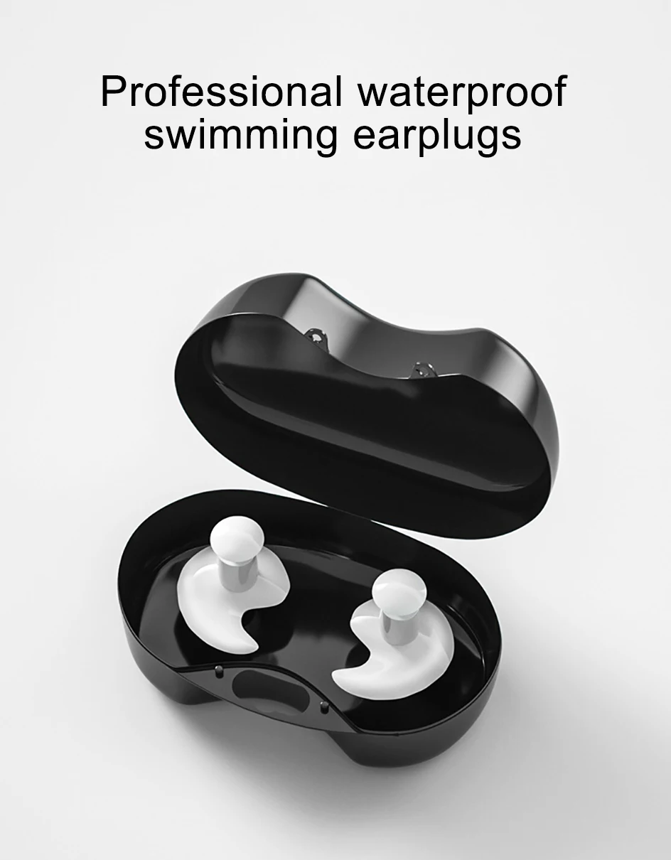 Sommer Schwimmen Ohrstöpsel/Nasen Clip Set Silikon Wasserdicht Schlaf Anti-lärm Ohrstöpsel Tauchen Outdoor Wasser Sport Zubehör – Detail 1