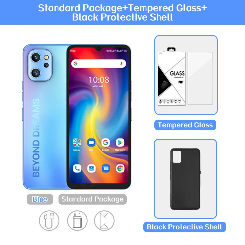 dual sim phones samsung [World Premiere]UMIDIGI A13 Pro 4/6GB+128GB 6.7" Display NFC Global Version Smartphone 5150mAh Battery 48MP AI Triple Camera top cell phone for gaming Android Phones
