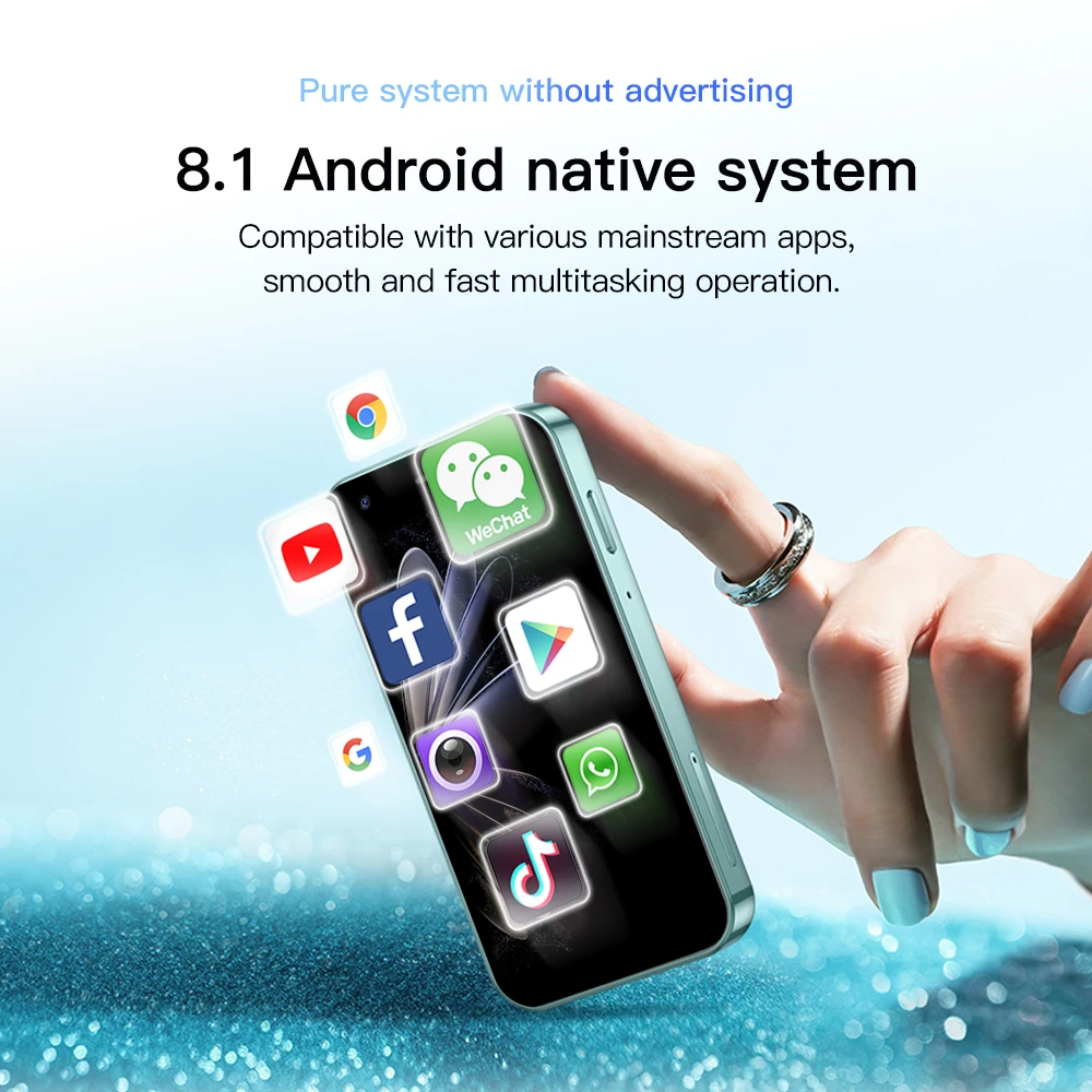 SERVO P80 Mini Smartphone Android System 1GB+16GB WiFi Hotspot Play Store WhatsAPP 3G WCDMA Small Smart Cellphones 2 SIM Standby