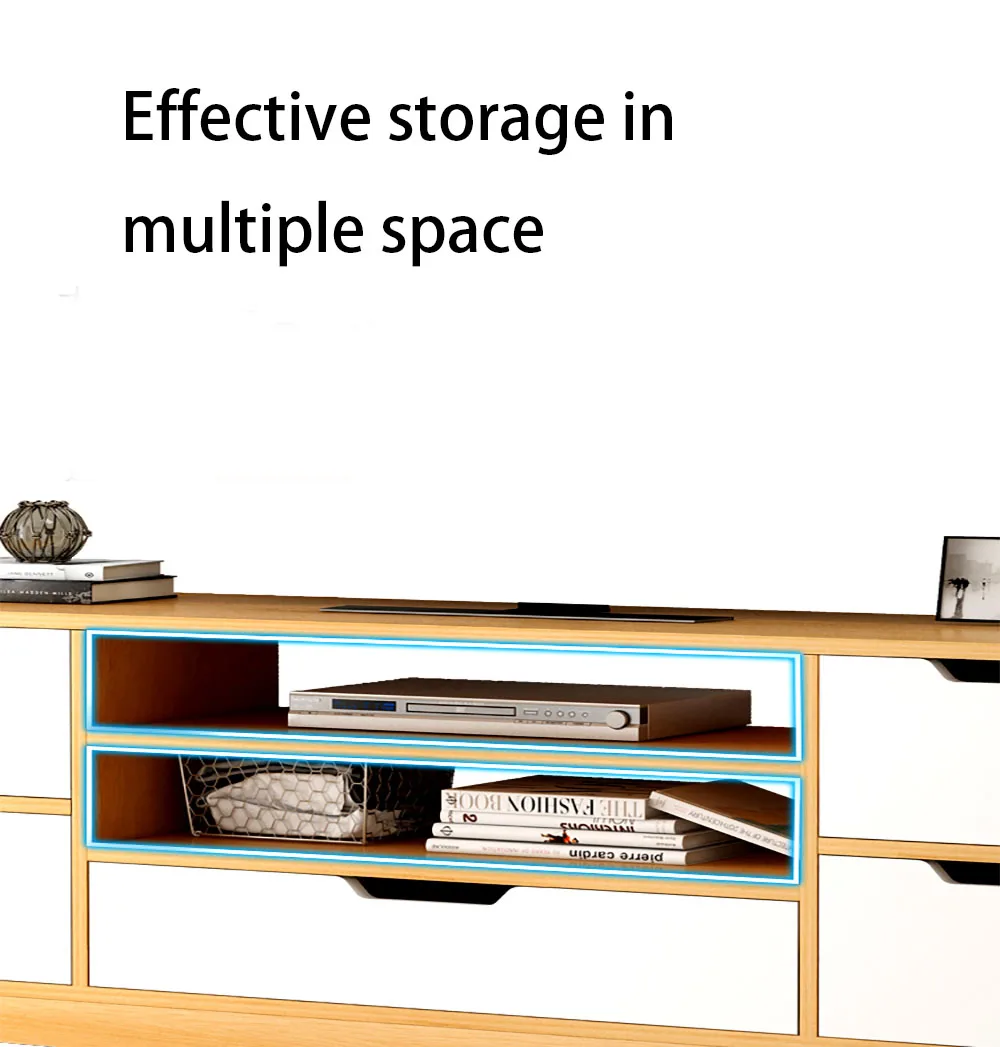 Living Room Bedroom Tea Table Tv Combination Of Modern Simple
