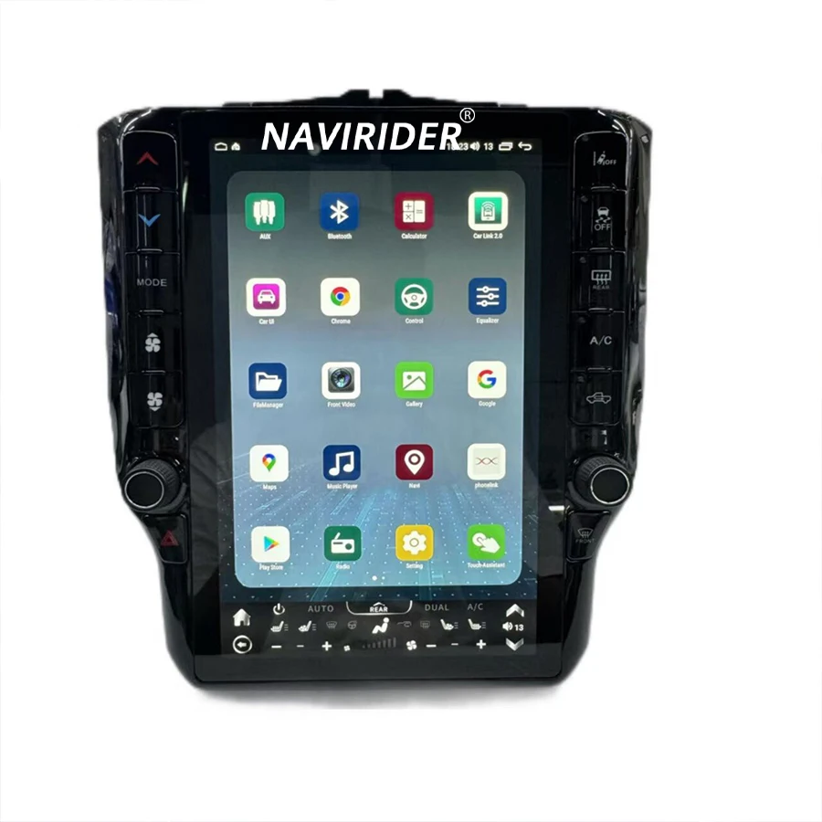 Big Qled Screen Stereo Navigation For Dodge Ram 2019 - 2023 Android Media Video
