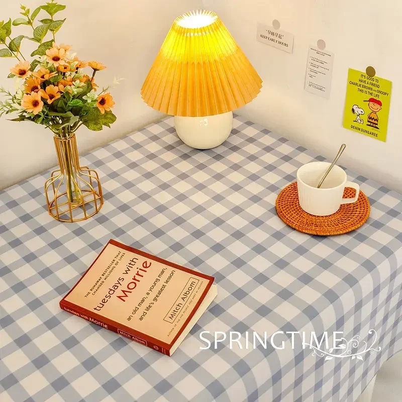 

Водонепроницаемая скатерть в шахматном скандинавском стиле, коврик для письменного стола для студентов, аксессуары для украшения обеденного стола, домашний декор