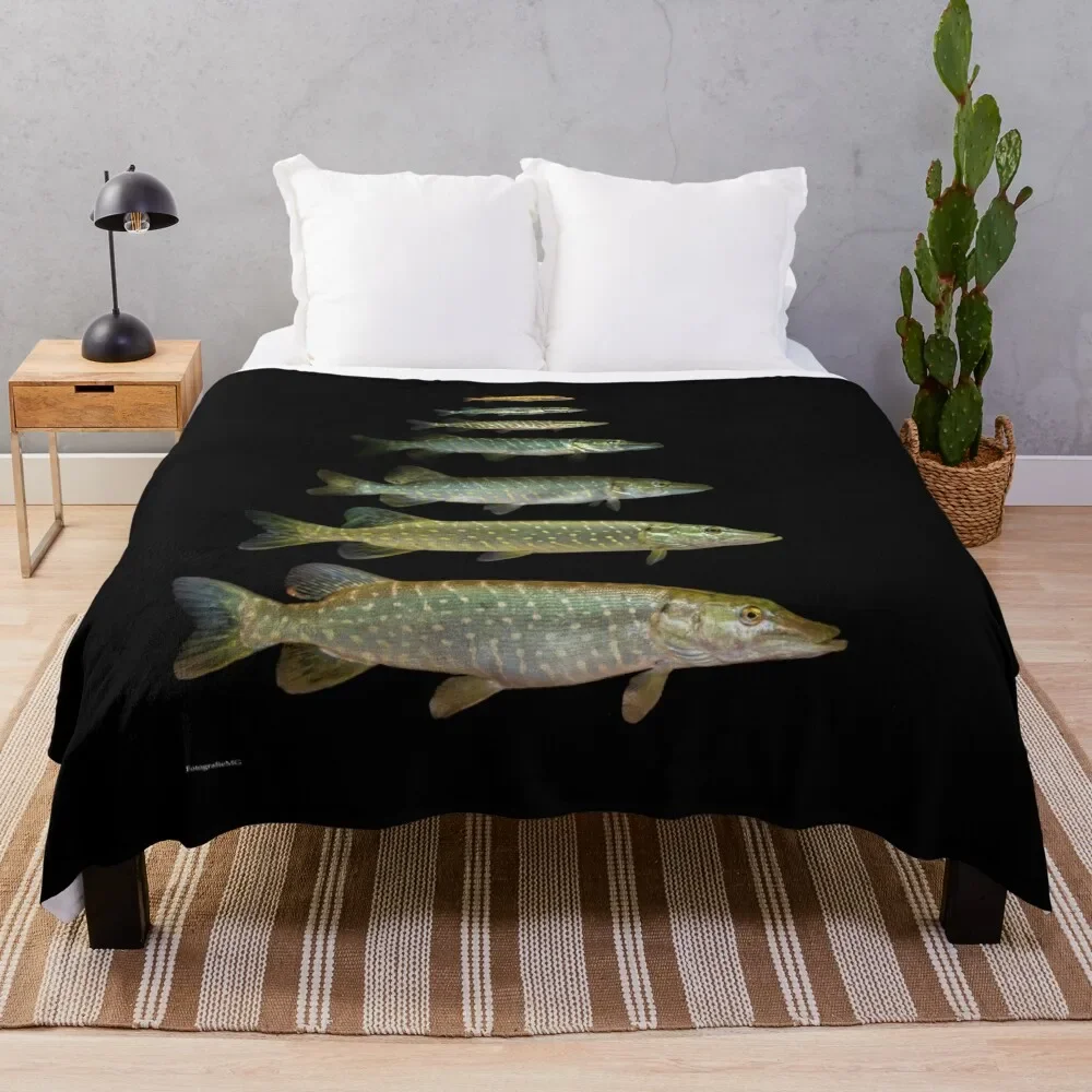 

Northern Pike Throw Blanket cosplay anime Flannel Fabric Blankets