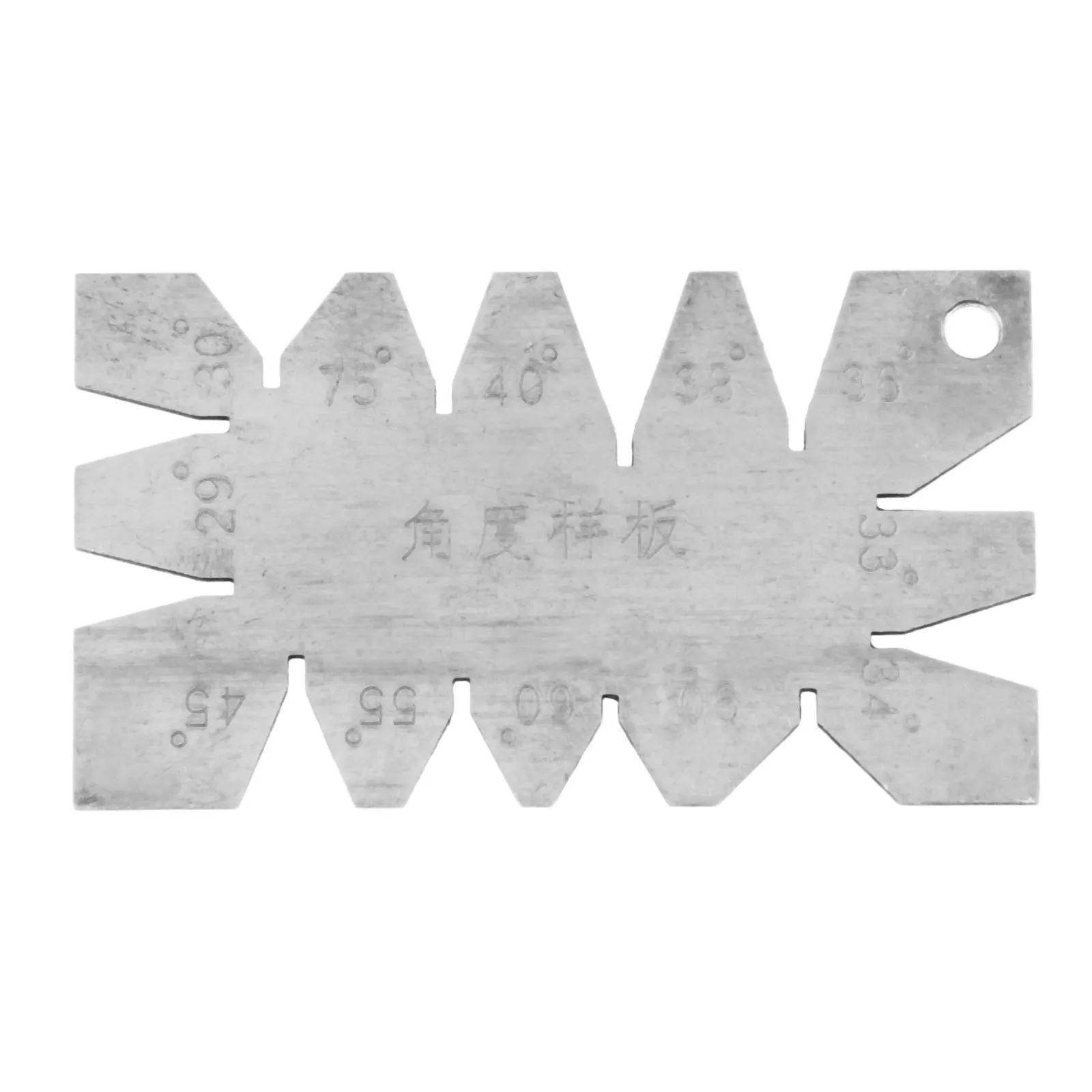 Dreld 1pc Sliver Stainless Steel Screw Thread Cutting Angle Gage Gauge Measuring Tool 29°,30°,40
