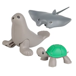 Large Zoo Animal Building Block Set - Educational Toys (3 New Ocean animals)