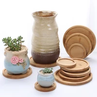 Flower Pot Tray 10 Style Bamboo Decorative Tray Wood Flower Pot Tray Creative Gardening Supply Simple Design Holder Home Decor 1