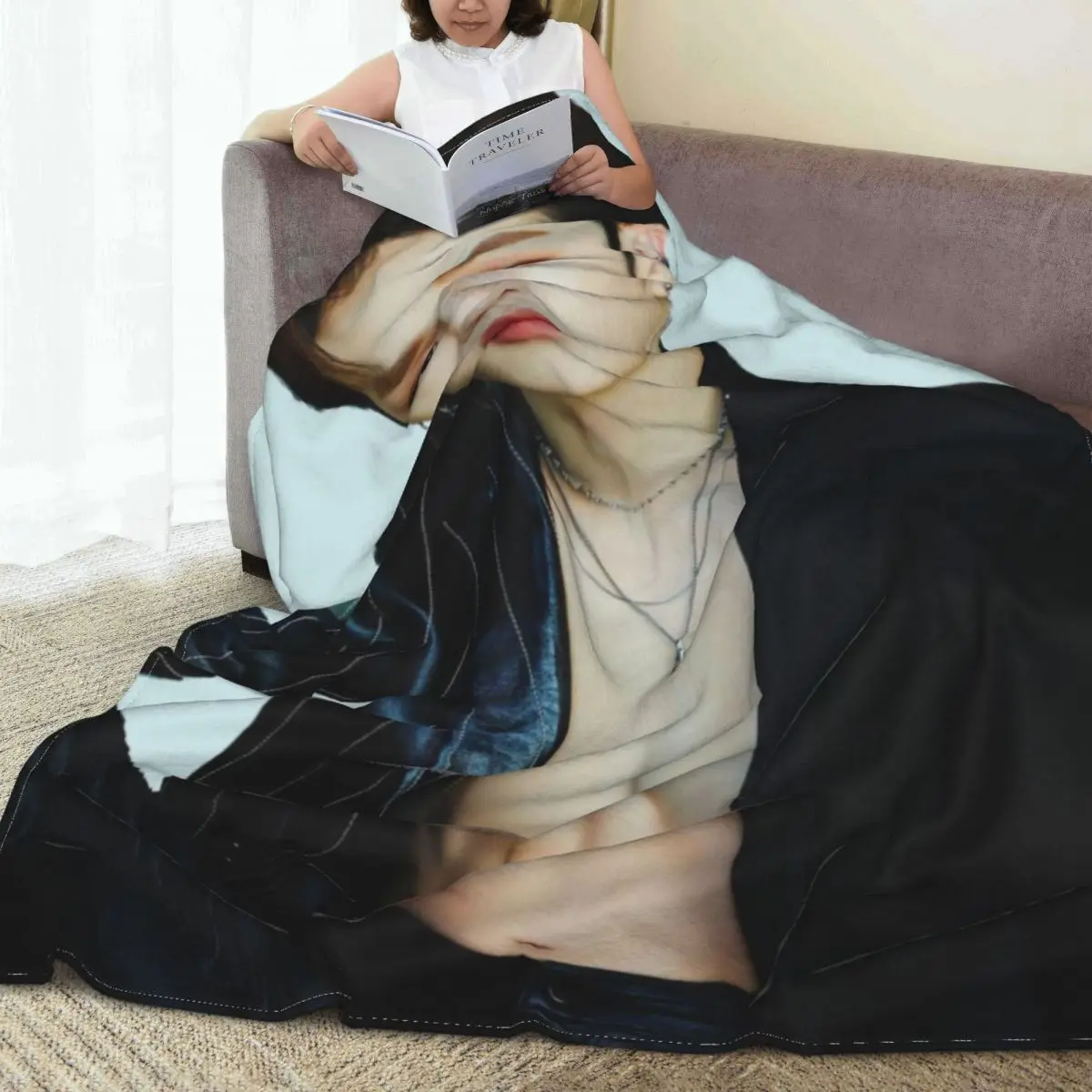 WarmSoftBlanketTravelBangChanThrowBlanketKoreanGroupRapper