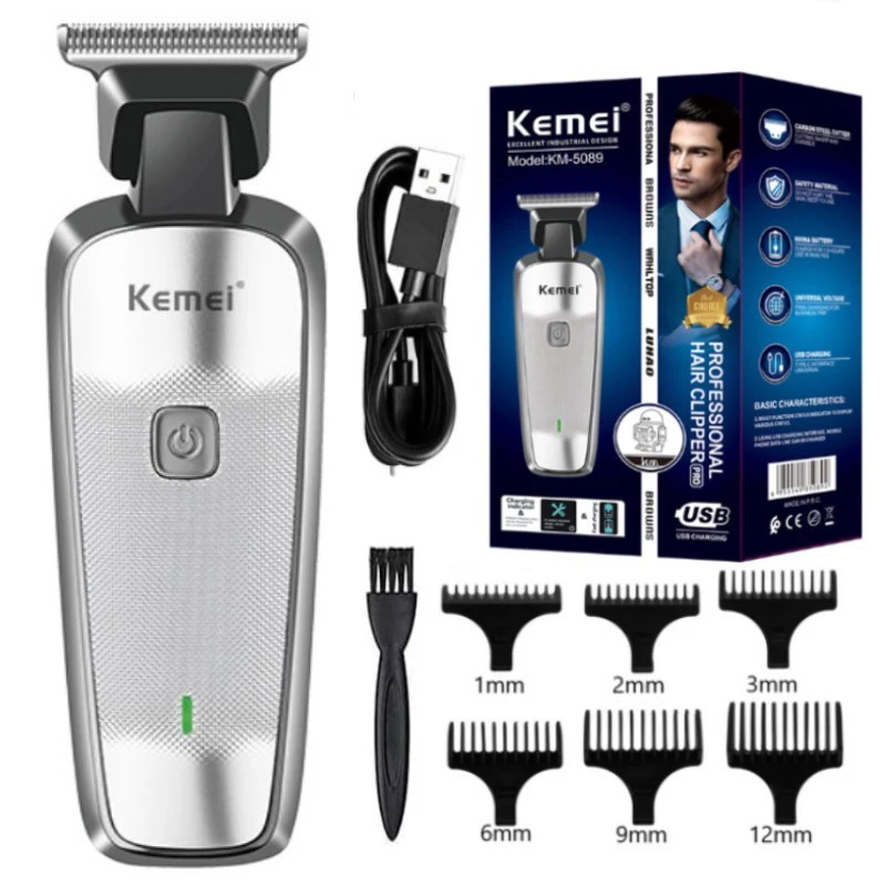 

Kemei USB Trimmer Razor Men Professional Hair Cutting Machine Mower Haircut Shaving Cordless Barber Clipper KM-5089