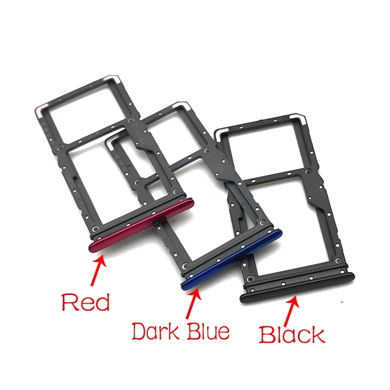 SIM Card Tray Chip Slot Drawer Holder Adapter Accessories Repair Part Xiaomi Redmi Note 9S Note 9 7 Pro + Pin sim card accessories