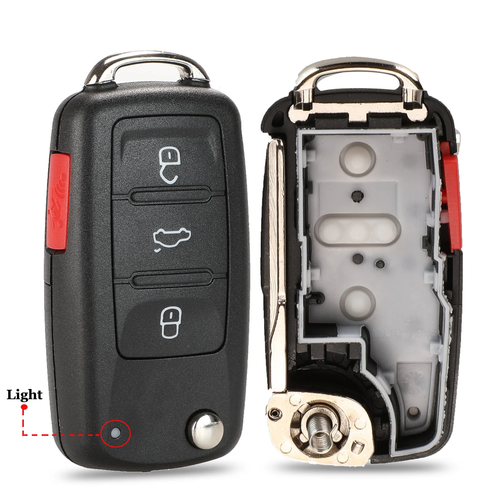 10pcs Folding Remote Key Shell with Flip Case Fob