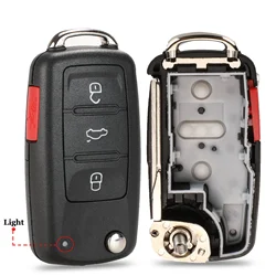 10pcs Folding Remote Key Shell with Flip Case Fob (3 Buttons Plus1)