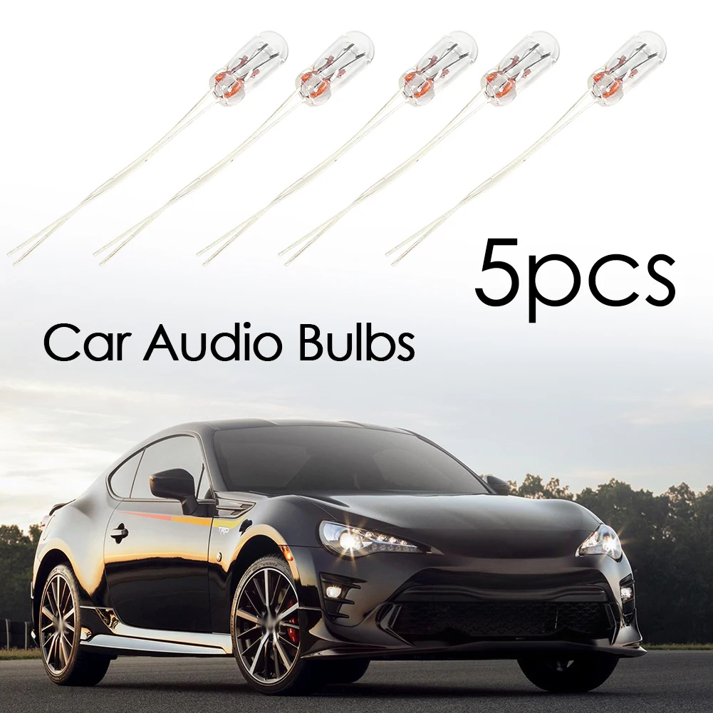 5pcs T3 14V 0.56W Car Audio Gear Indicator Light Interior Dash