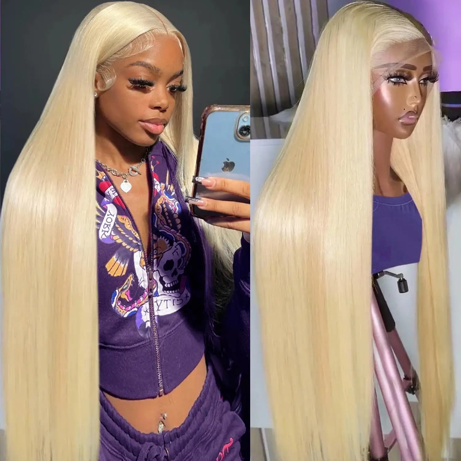 613 Lace Frontal Human Hair Wigs 13x4 Transparent Straight For Women Brazilian Honey Blonde 13X6 Lace Front Wig Preplucked lace front wig human hair wigs human hair wig front lace wig