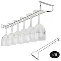 New Red Wine Glass Goblets Hanger Rack Upside Down Stemware Home Bar Pub Holder Stainless Steel Shelf Organizer 1