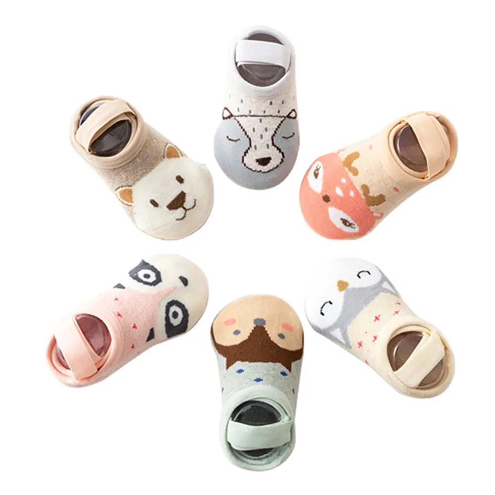 Baby Socks With Anti Slip Belt Elastic Cute Cartoon Animal Floor Socks For Girls Boys Infants Newborn 0-3Y