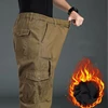 Thick Warm Stretch Military Cargo Pants Men Winter Double Layer Casual Cotton Baggy Army Overalls Multi Pocket Fleece Trousers 1