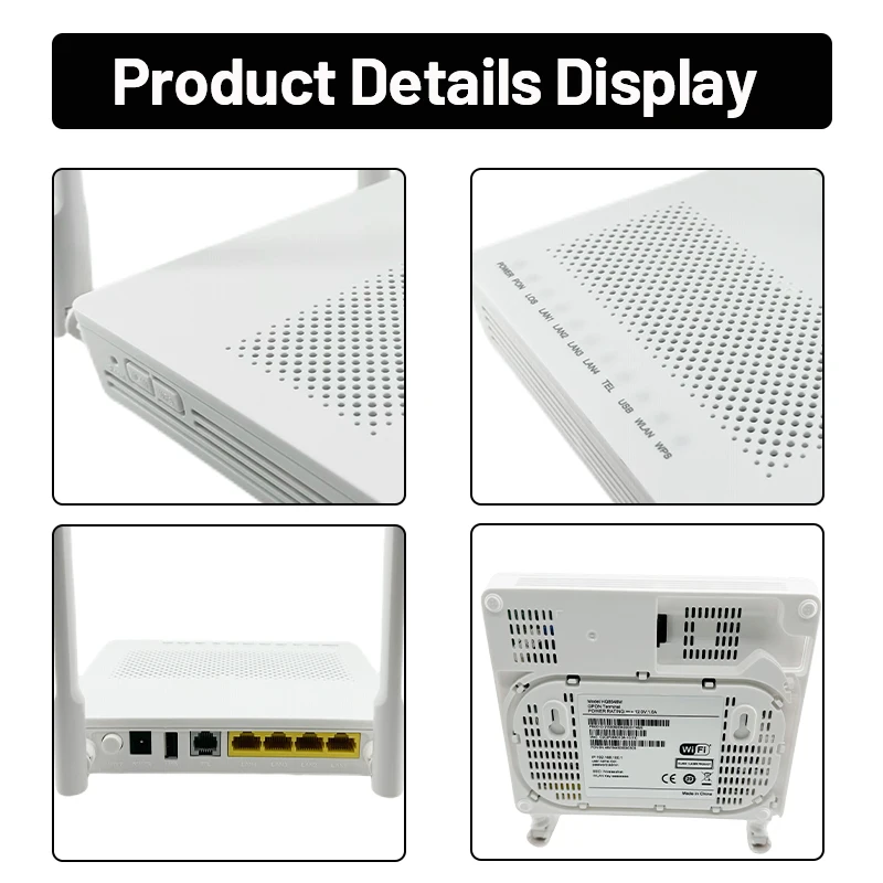 Gigabit Fiber Cat Dual band Router HG8546M WIFI GPON/EPON/ONU Testing Full English Interface 1GE+3FE+1TEL+1USB