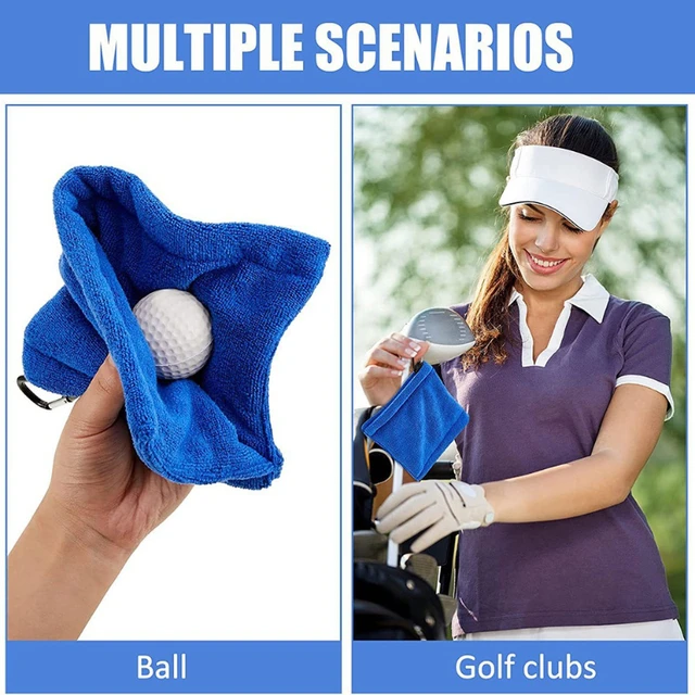 Golf Ball Cleaning Towel Square Microfiber Golf towel Golf Absorption Cleaner Wipe Cloth Clean Cleaning Accessories Portable 3