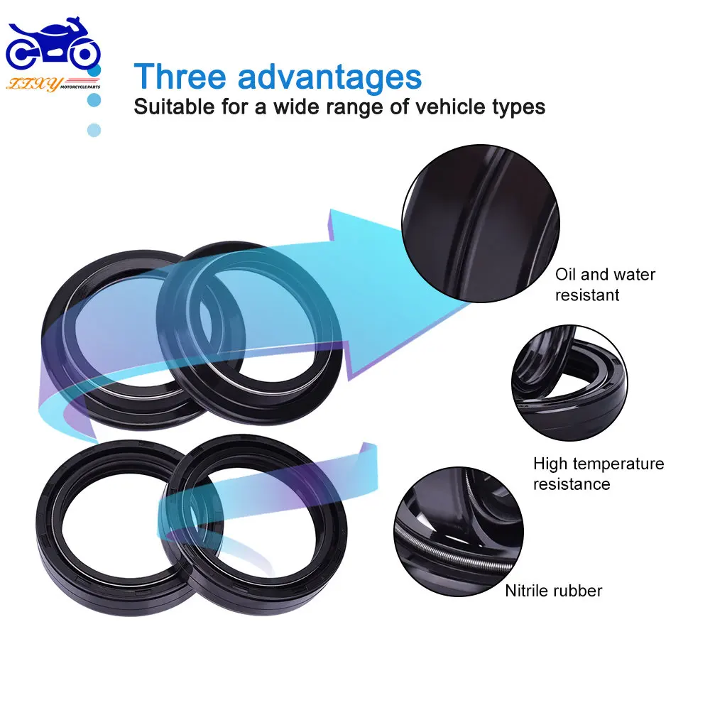 

Motorcycle Front Fork Damper Oil Seal & Dust Cover Seal For Honda VF1100 VF1100C V65 Magna VF1100S Sabre VF 1100 VT1300 VT 1300