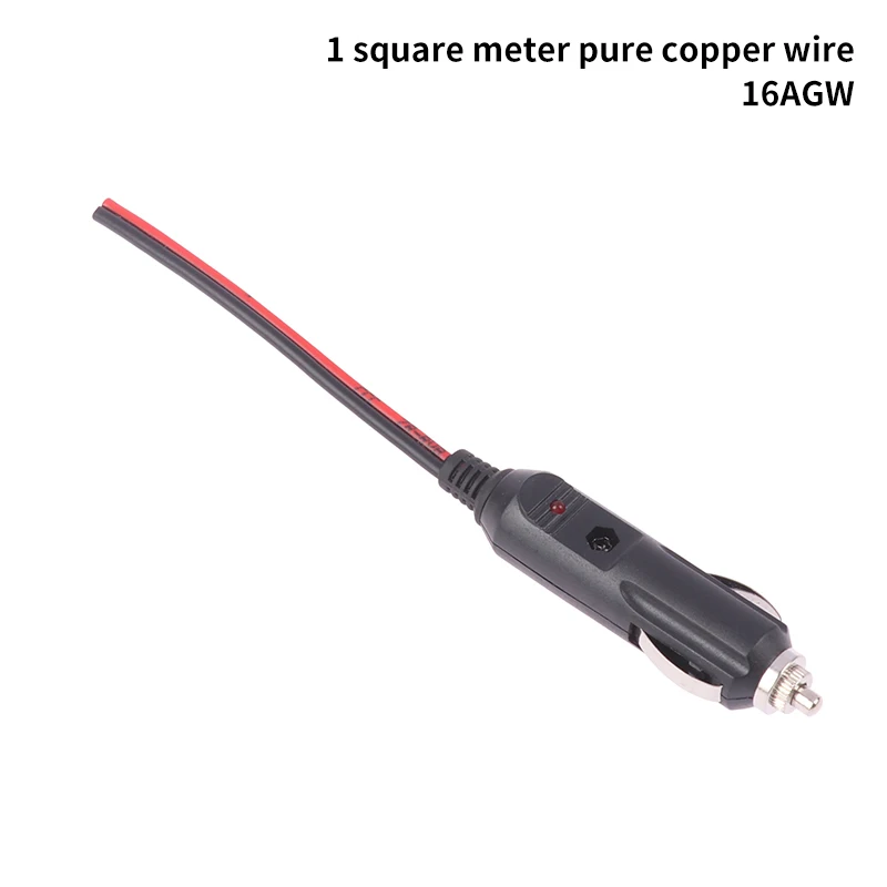 Cigarette Lighter Socket 1PC Copper Wire High-power 16AGW 12V 24V Auto 20A Male Car LED Socket Plug Connector Adapter