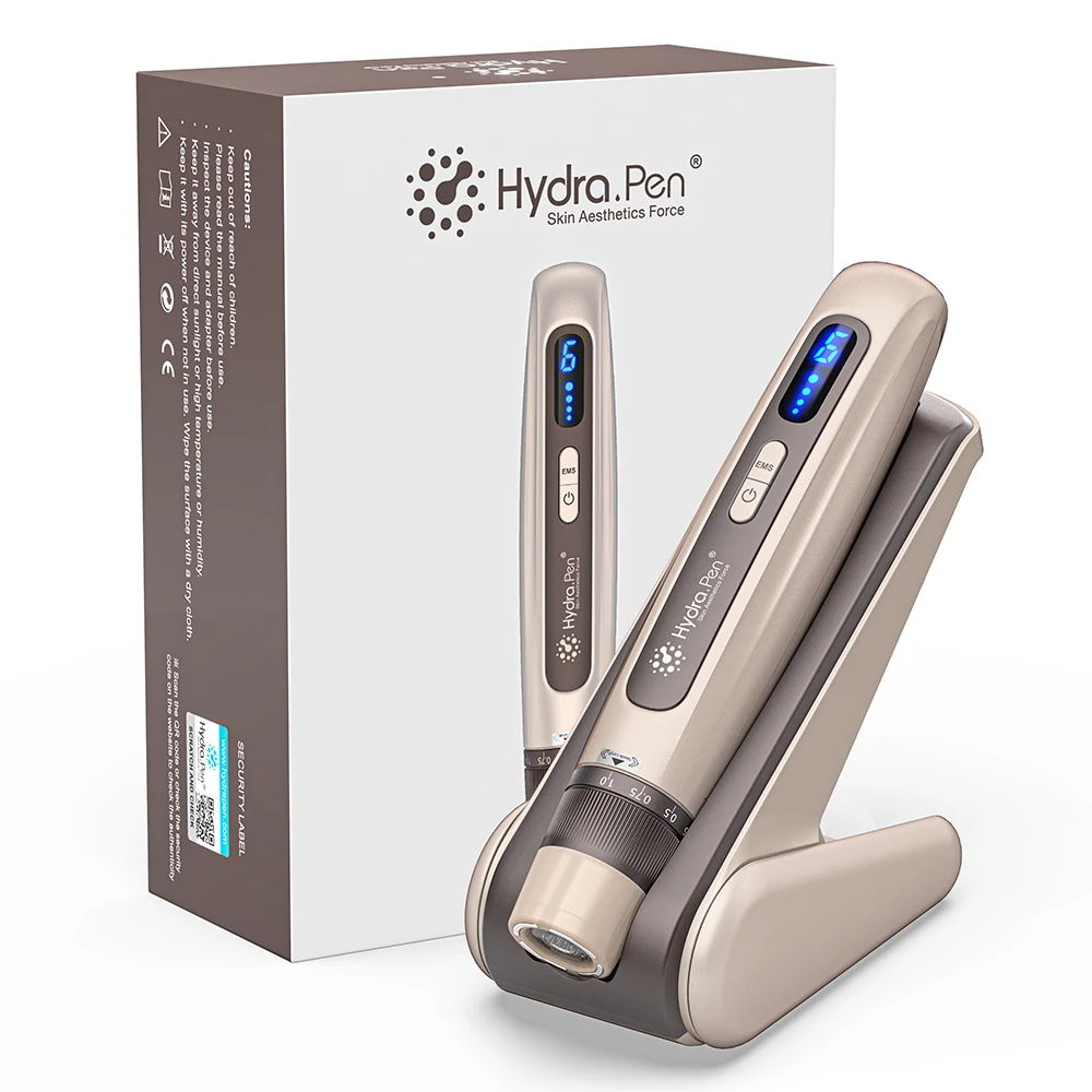Latest EMS Microneedling Beauty Device Hydra Pen H5 LED 6 Speed Wireless Derma Pen 4 Pole Micro Current Skin C are Massge