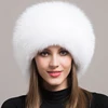 Hot Sale 100% natural Fox Fur Hat Women Cap Thick Fur Cap Winter Warm Hat Female Fashion For Women Hat With Earmuffs Hat 3