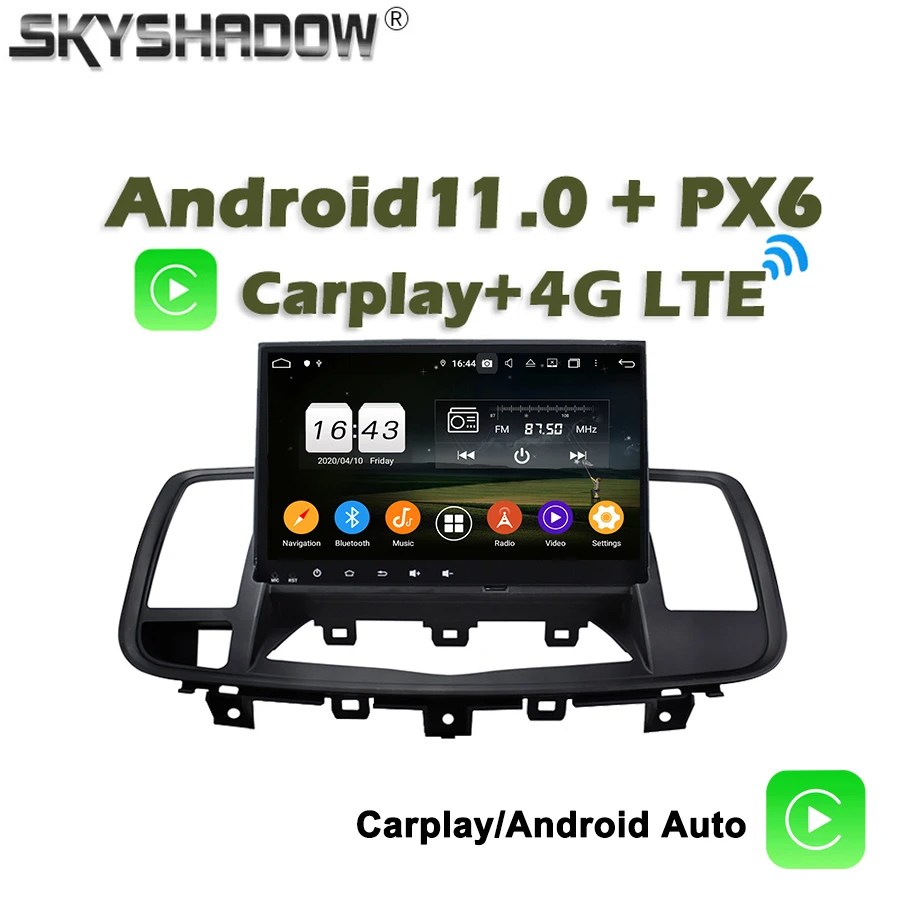 720P Carplay Auto LTE DSP Android 11.0 8GB + 128GB Car DVD Player GPS RDS Radio Wifi Bluetooth 5.0 For Nissan TENNA 2008-2013 | Автомобили