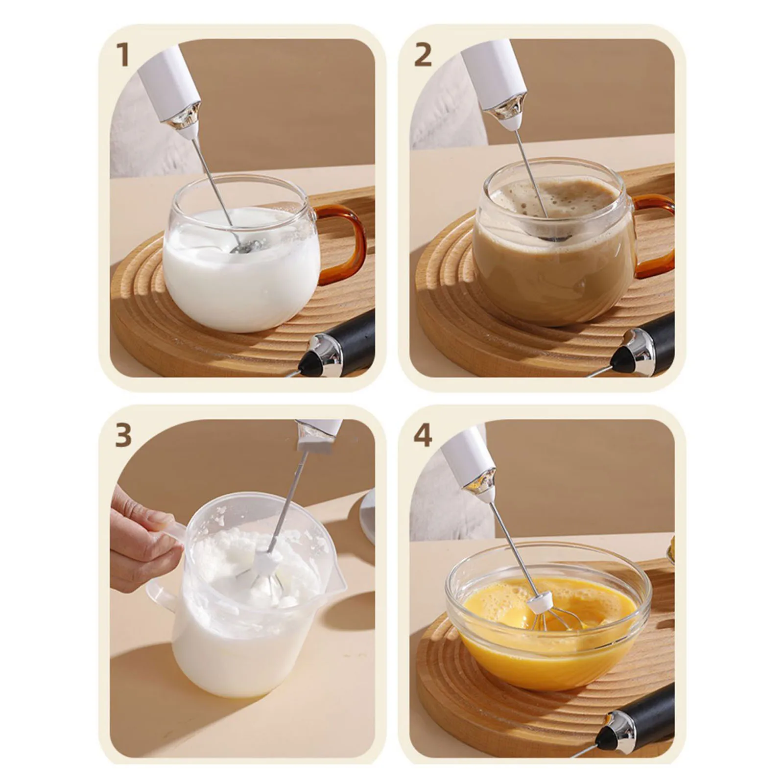 Wireless Electric Milk Frother Egg Beater Handheld Coffee Blender Milk Shaker Mixer Foamer Food Blender 4