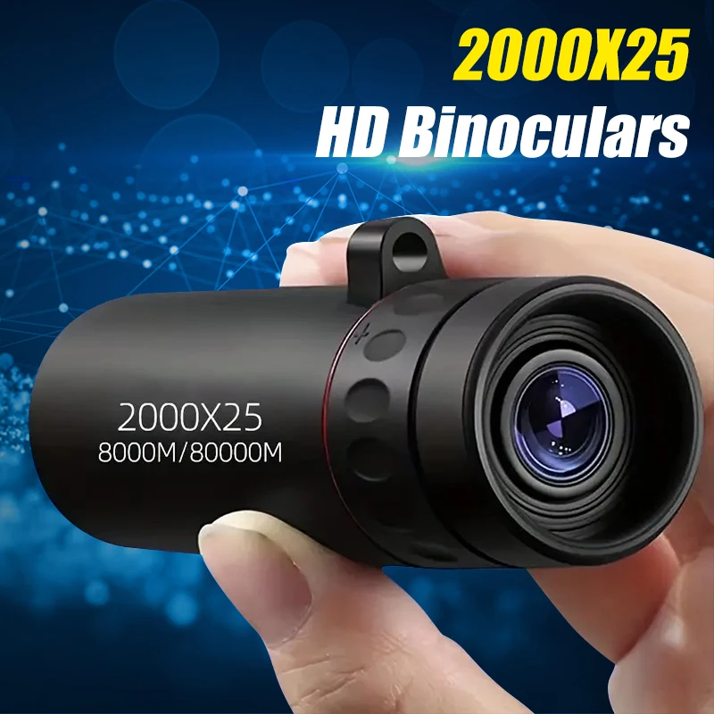 Mini Telescopio Monoculare Hd 2000 X25 Portatile Adatto Per Campeggio All'Aperto, Viaggi, Caccia E Concerti