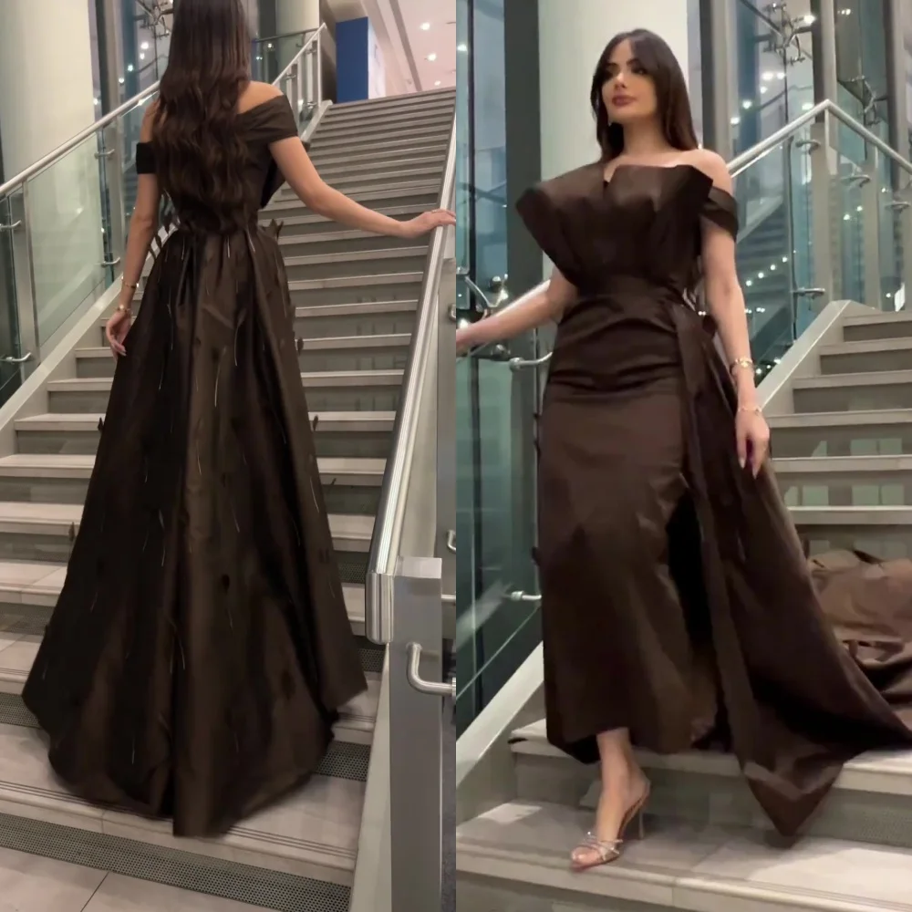 V Neck Mother Dresses Customized Mermaid Bride Party Dress Short Sleeve Formal Occasion Gown Elegant robes invitée mariage main image 1
