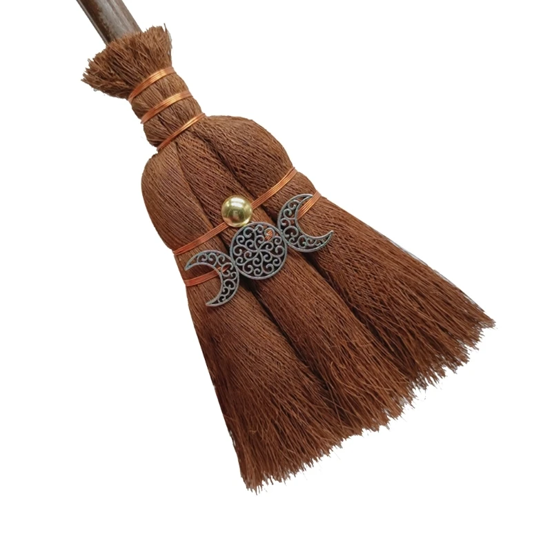 

Halloween Witch Broom Props Hanging Ornaments for Cosplay Decor M6CE