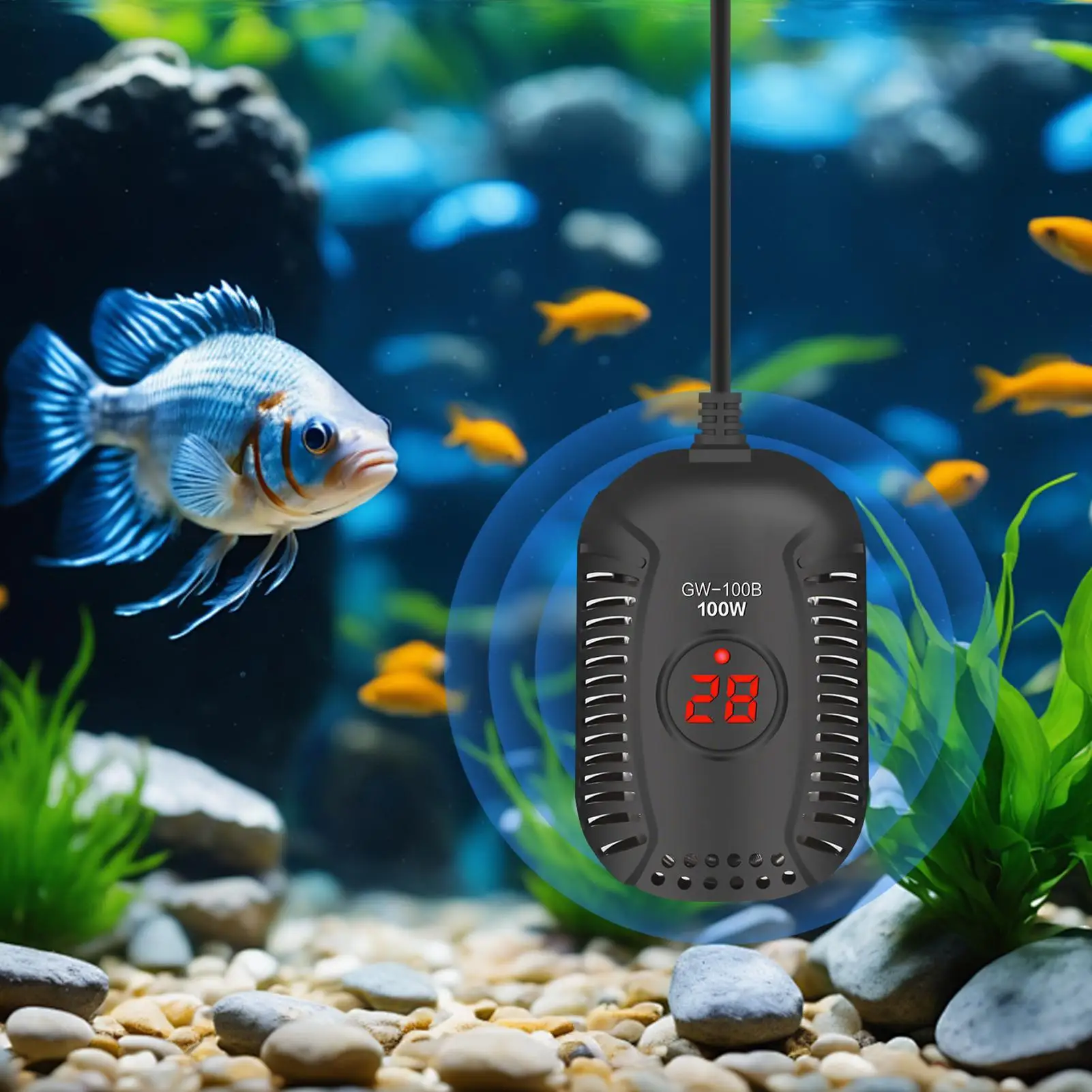 Small Aquarium Heater Constant Temperature Electric Heating Stick Aquarium Heating Rod For Home Office Apartment Farmhouse