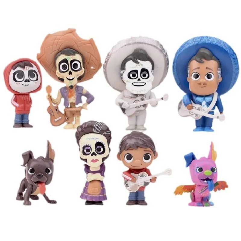 thumbnail image 1 of Figuras de acción de la película de dibujos animados COCO, 8 piezas/juego, colección de figuras de vinilo, modelo de muñeca, juguetes, 1 of 4
